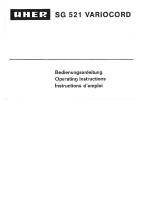 Uher SG-521 - Owners Manual 